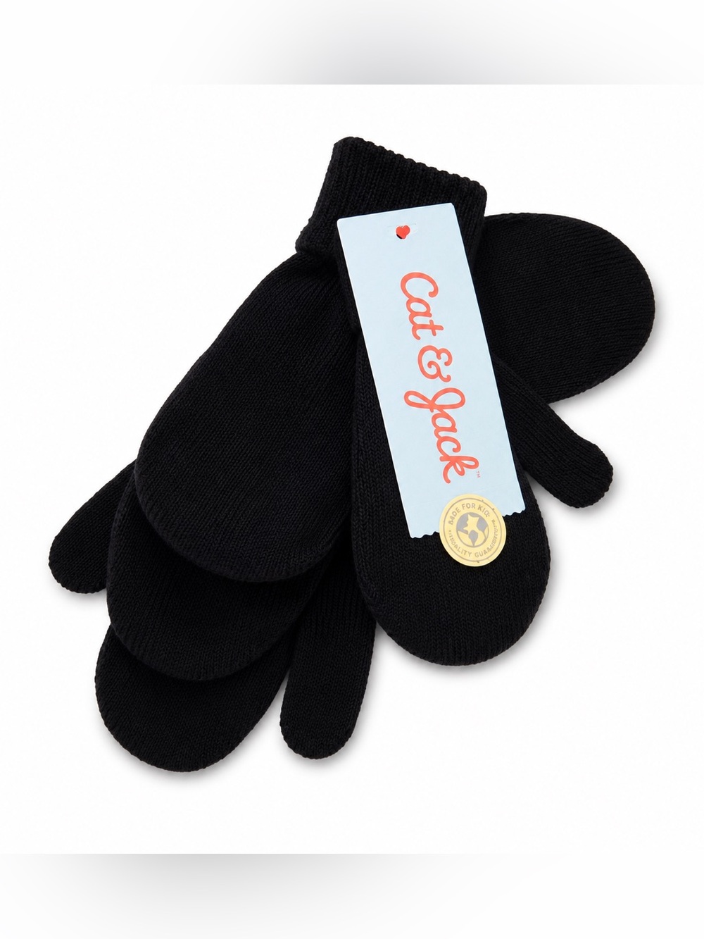 NWT Cat & Jack black kids mittens